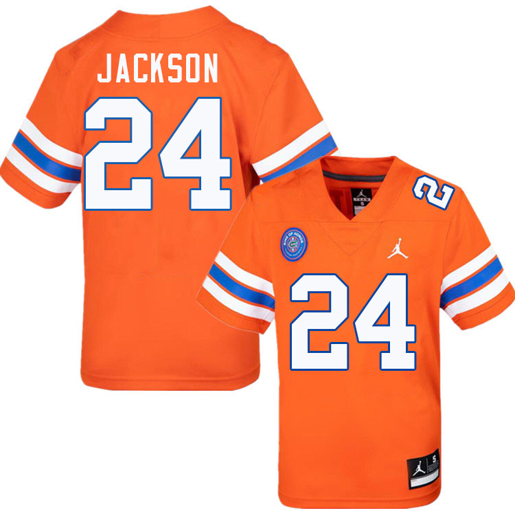 Ja'Kobi Jackson Florida Jersey,Florida Gators #24 Ja'Kobi Jackson Jersey Youth Uniforms-Retro Orange